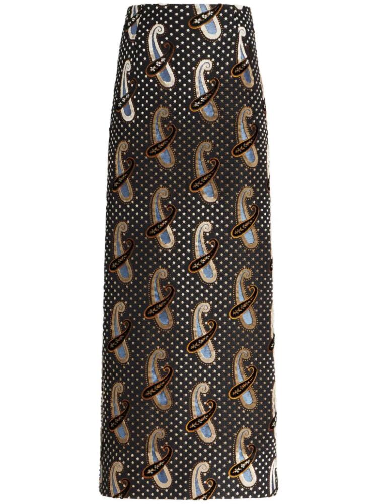 ETRO paisley-print high-waisted skirt - Brown Cover