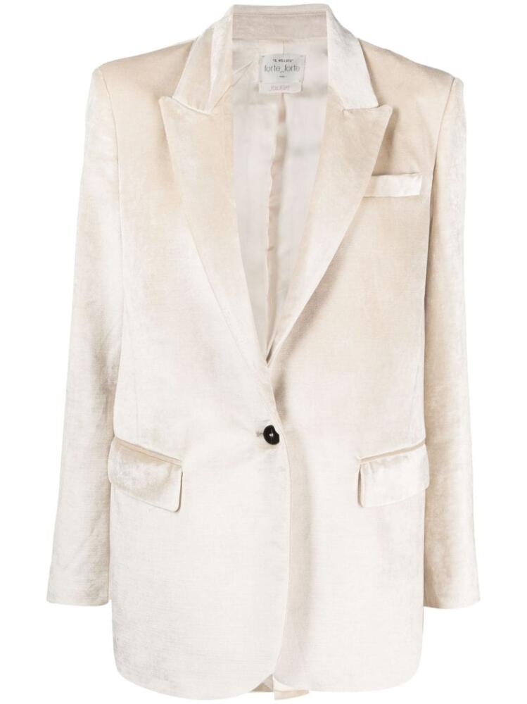 Forte Forte single-breasted velvet blazer - Neutrals Cover