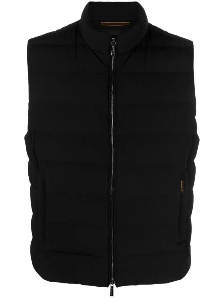 Moorer logo-tag padded-design gilet - Black Cover