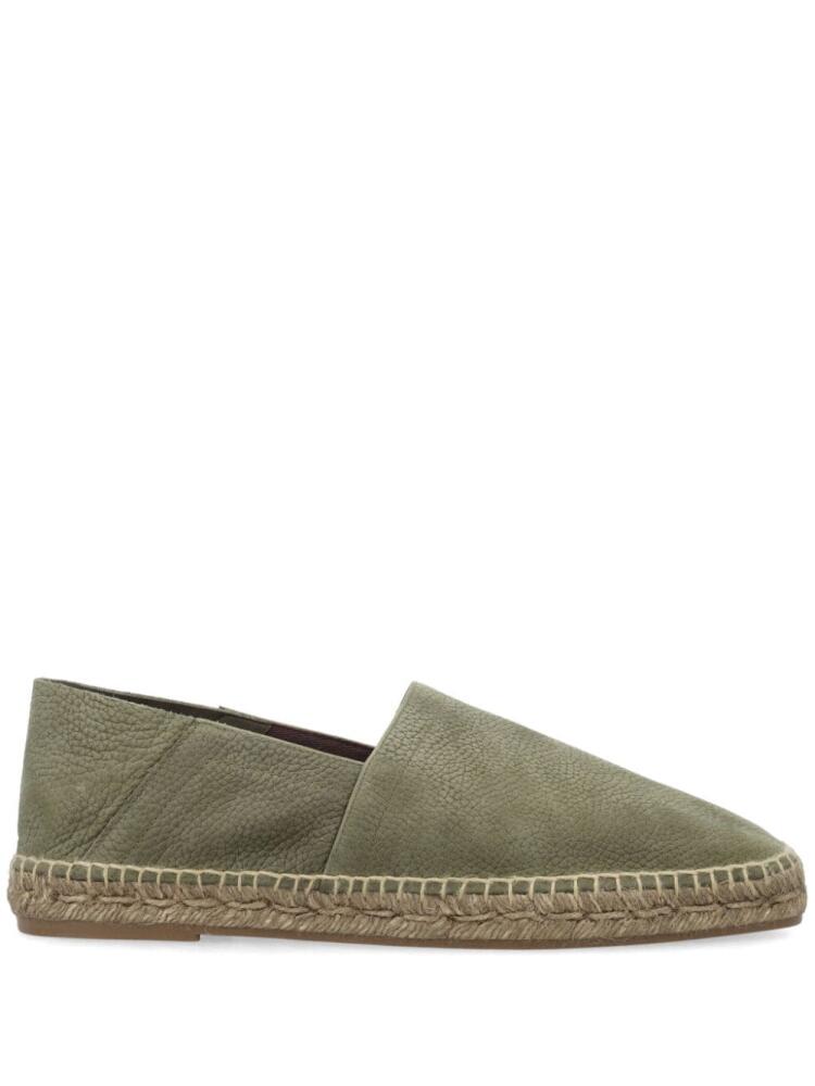 TOM FORD slip-on leather espadrilles - Green Cover