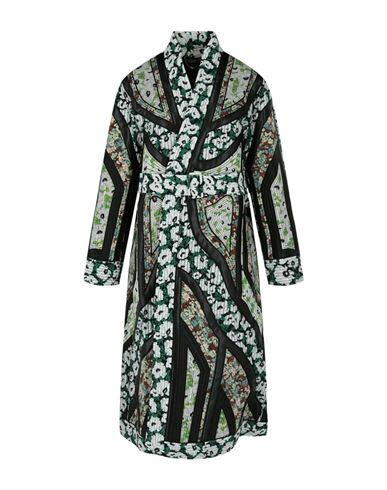 Stella Mccartney Striped Print Belted Coat Woman Overcoat & Trench Coat Multicolored Viscose, Elastane Cover