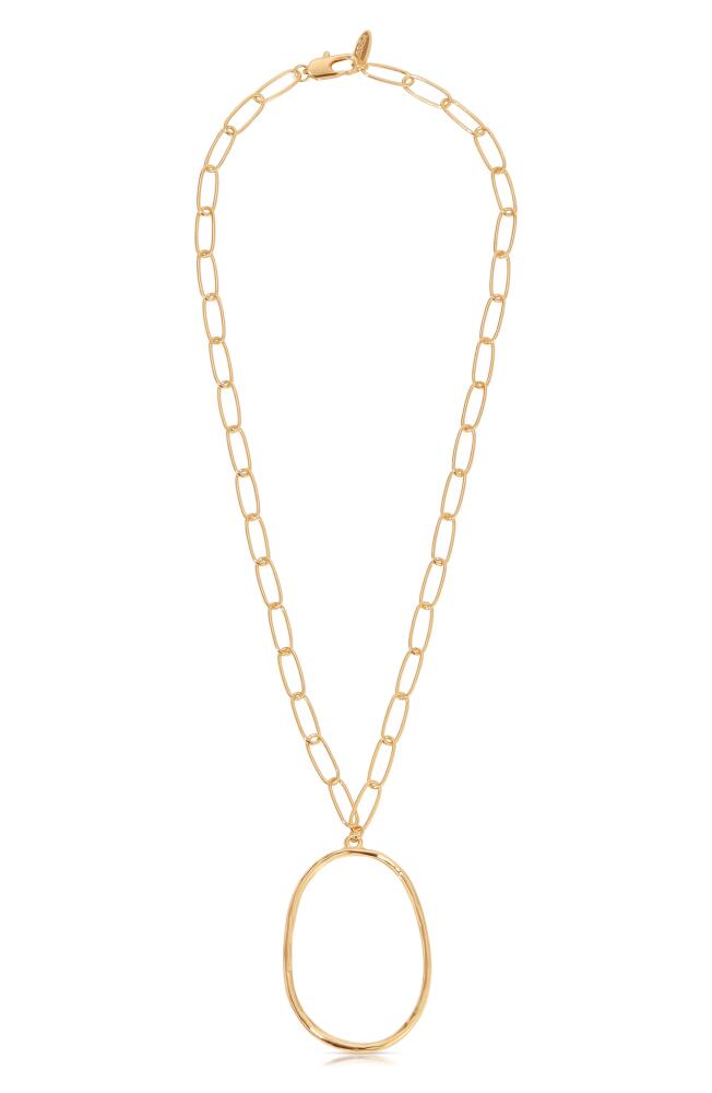 Ettika Oval Pendant Necklace in Gold Cover