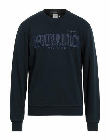 Aeronautica Militare Man Sweatshirt Midnight blue Cotton Cover