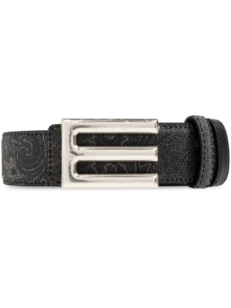 ETRO logo-buckle reversible belt - Black Cover