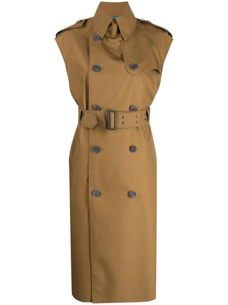 Kolor deconstrcted belted trench coat - Brown Cover