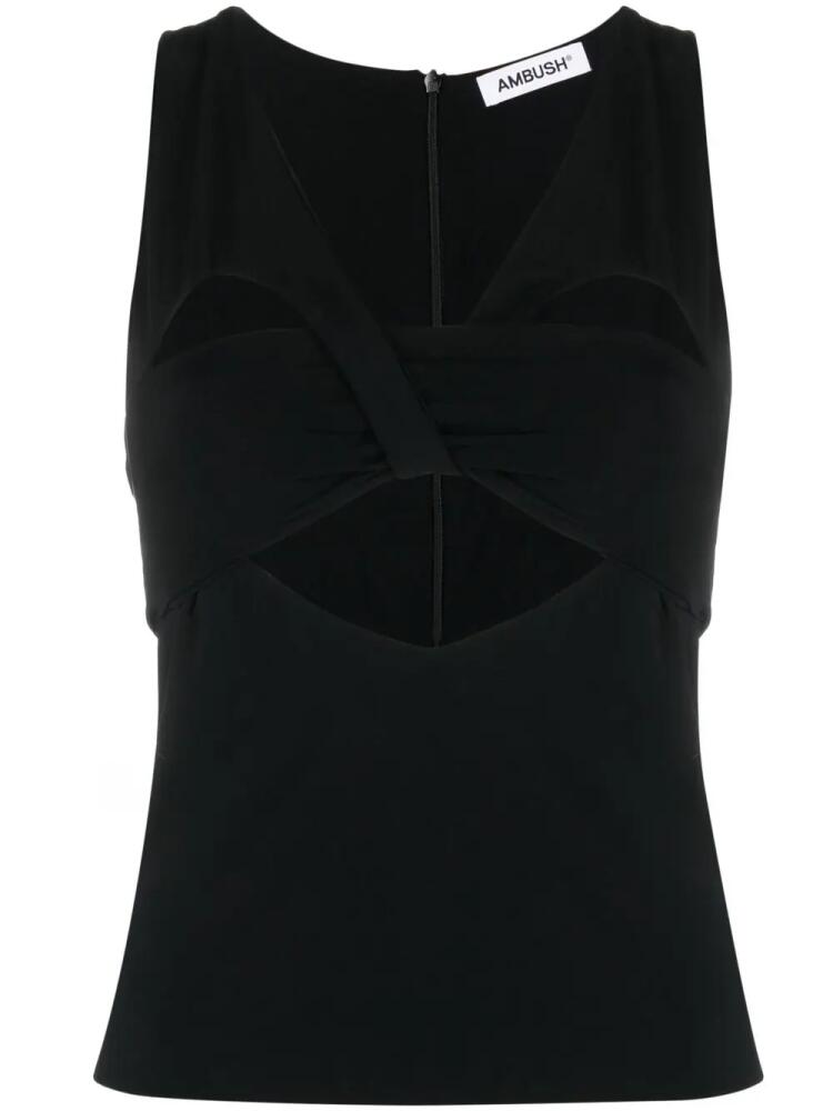 AMBUSH cut out-heart sleeveless top - Black Cover