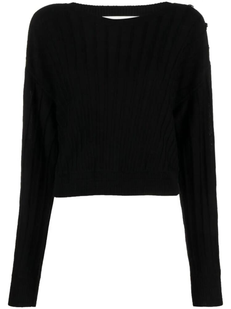 Ba&Sh Jynx ribbed cropped jumper - Black Cover