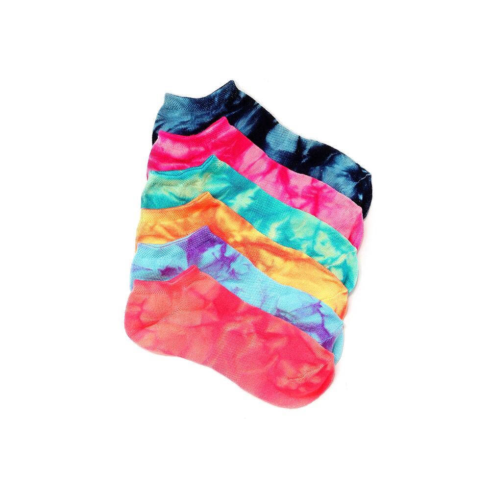 Mix No. 6 Arch Tie Dye No Show Socks 6 Pack | Women's | Multicolor Tie Dye Cover