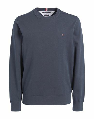 Tommy Hilfiger Man Sweater Slate blue Cotton, Polyester Cover