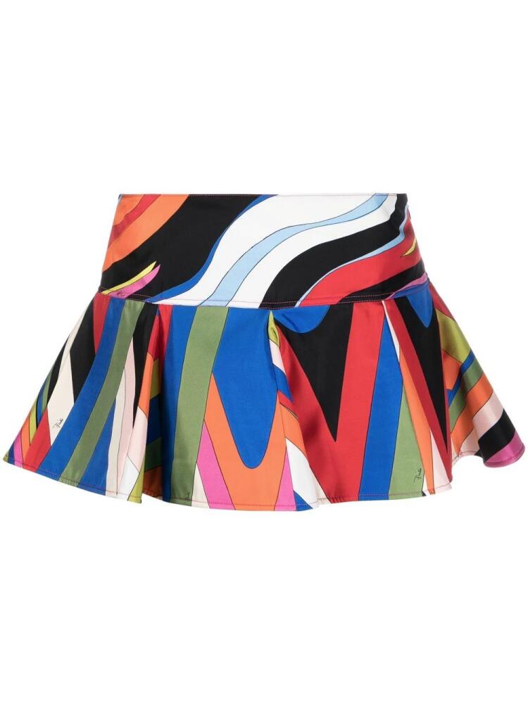 PUCCI geometric-print pleated mini skirt - Black Cover