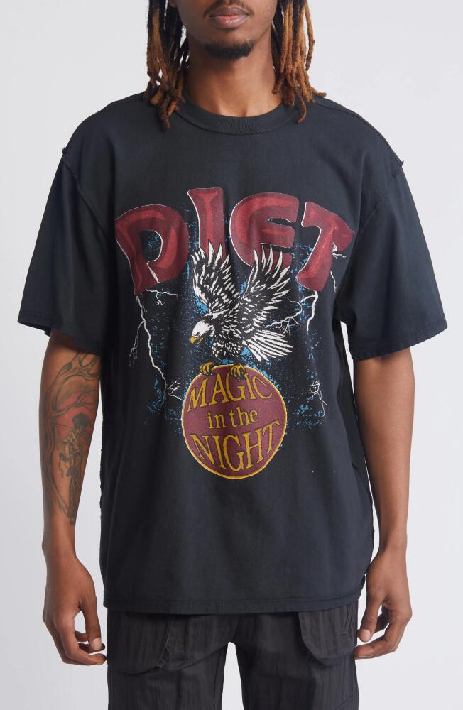 DIET STARTS MONDAY Magic Cotton Graphic T-Shirt in Vintage Black Cover