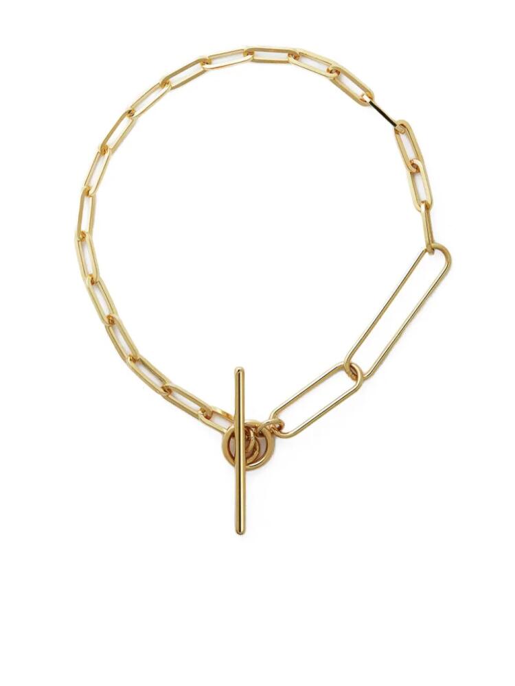 Otiumberg asymmetric paperclip-chain bracelet - Gold Cover