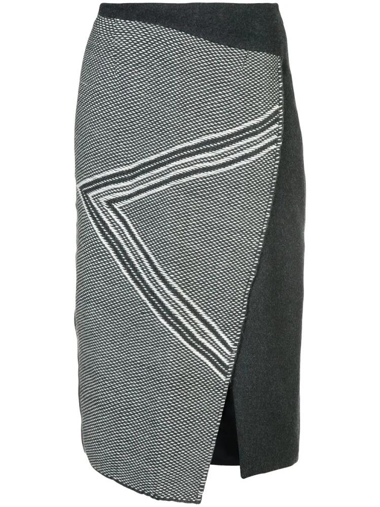 VOZ asymmetric pattern skirt - Grey Cover