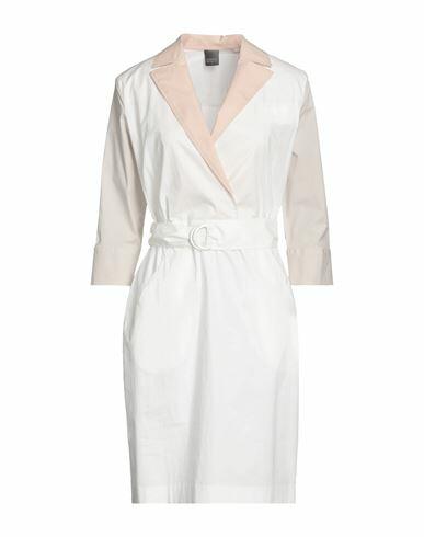 Lorena Antoniazzi Woman Midi dress Ivory Cotton, Elastane, Viscose, Polyester Cover