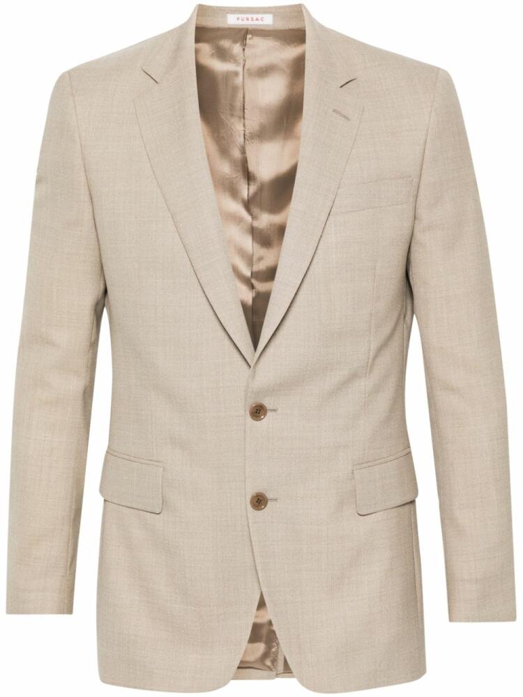 FURSAC mélange virgin-wool blazer - Neutrals Cover