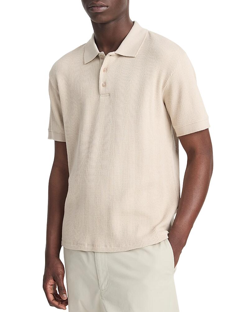 Vince Variegated Texture Polo Shirt Cover