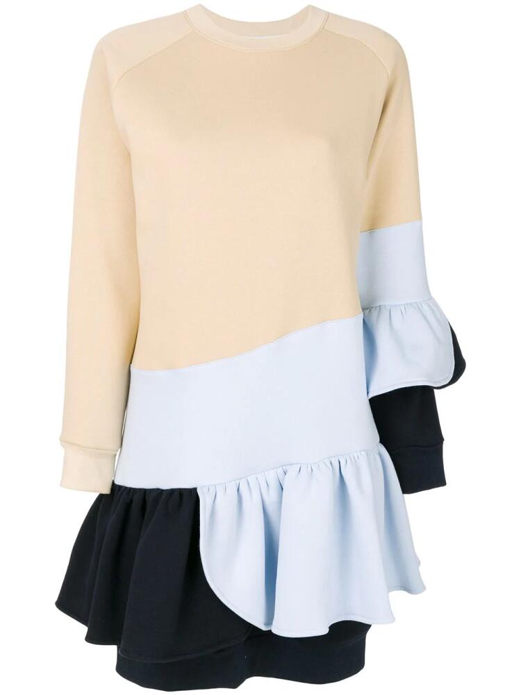 Ioana Ciolacu colour-block frill dress - Neutrals Cover