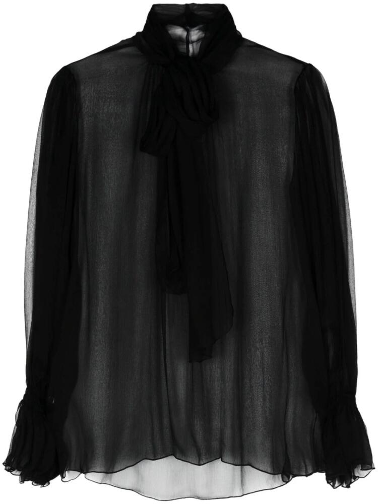 NISSA silk blouse - Black Cover