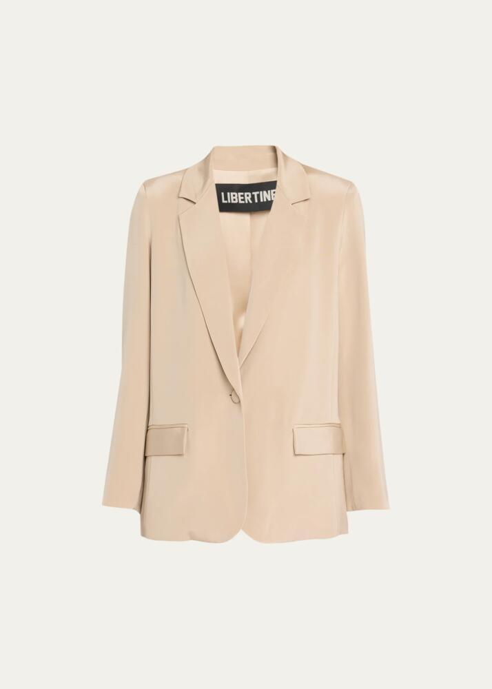 Libertine Fawn Long Silk Blazer Jacket Cover