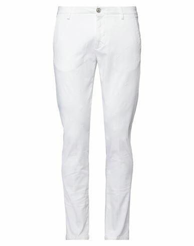 Aglini Man Pants White Cotton, Elastane Cover