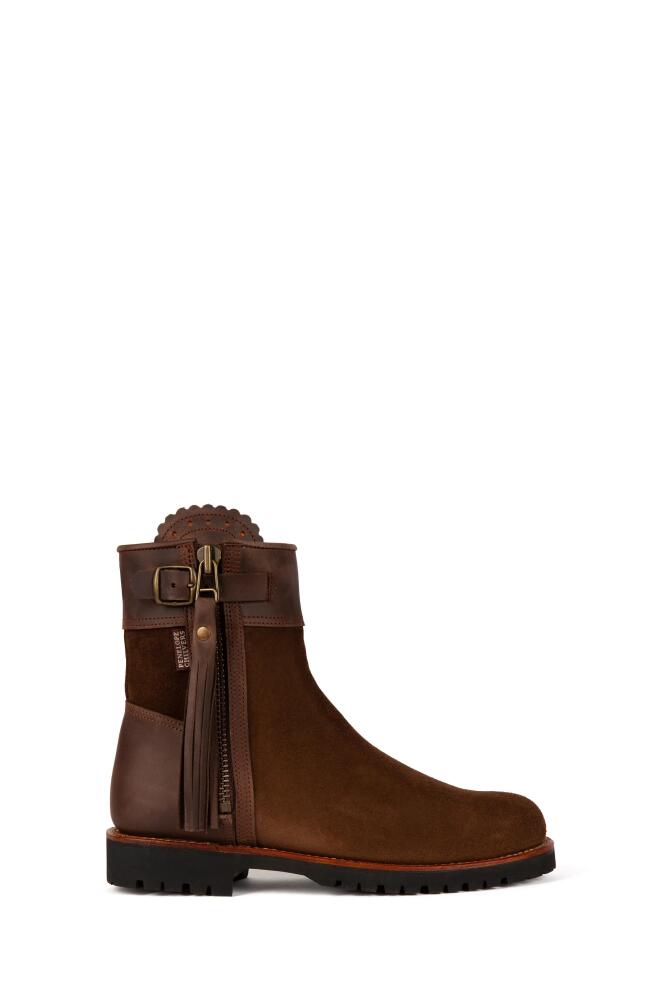 Penelope Chilvers Cropped Leather Tassel Waterproof Boot in Dark Oak Cover