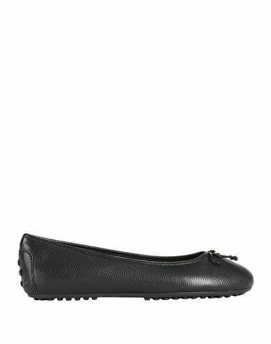 Lauren Ralph Lauren Jayna Pebbled Leather Driver Flat Woman Ballet flats Black Cow leather Cover