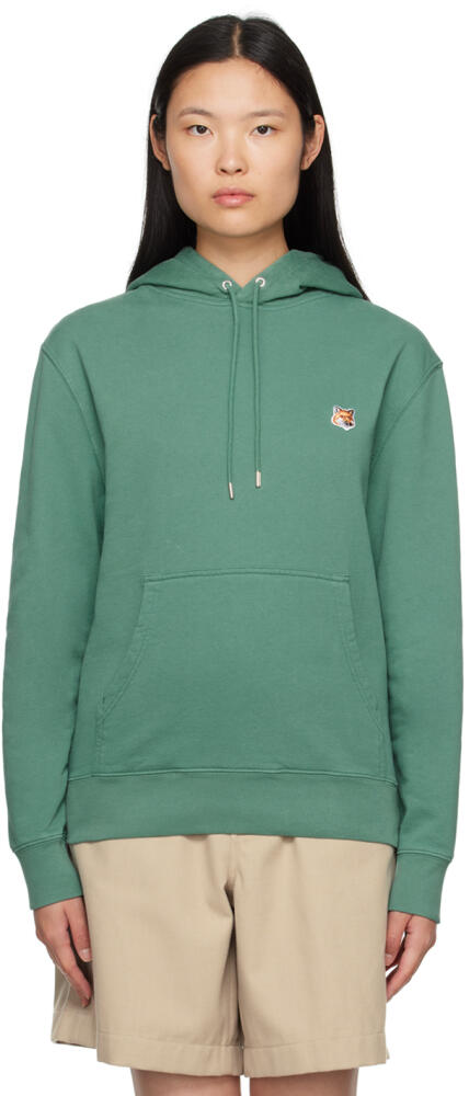 Maison Kitsuné Green Fox Head Hoodie Cover