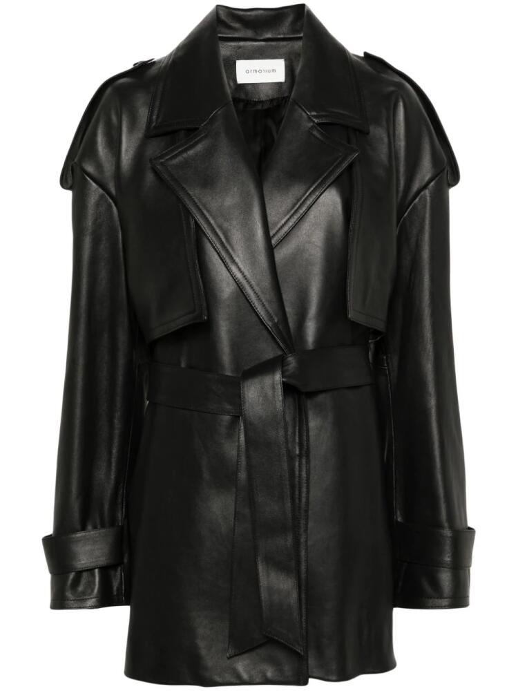 ARMARIUM leather coat - Black Cover