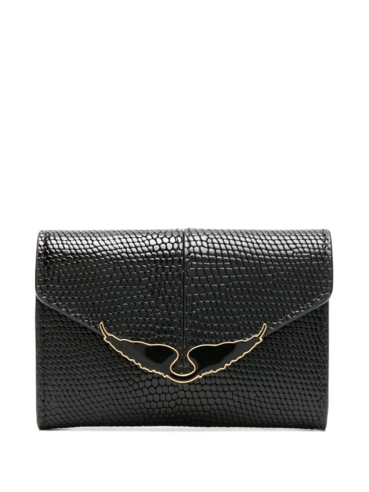 Zadig&Voltaire Borderline metal-wings wallet - Black Cover