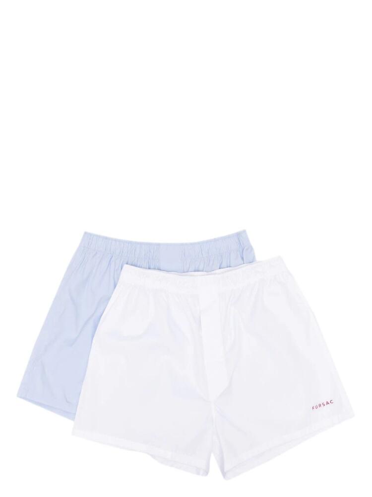 FURSAC logo-embroidered cotton boxers (pack of two) - Blue Cover