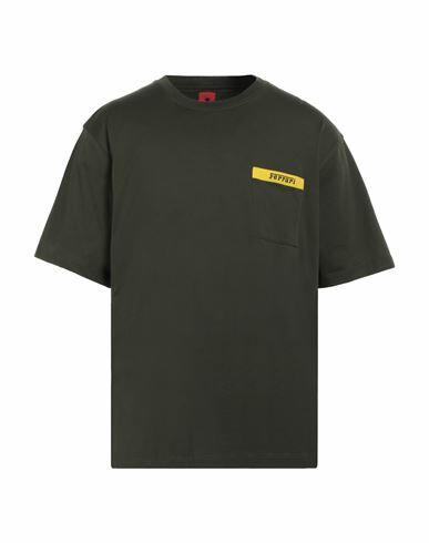 Ferrari Man T-shirt Military green Cotton Cover