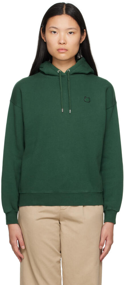 Maison Kitsuné Green Bold Fox Head Hoodie Cover