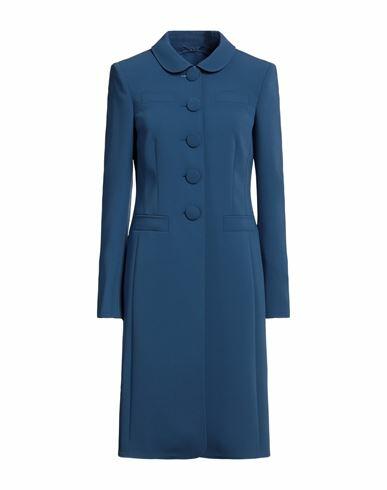 Maison Common Woman Coat Pastel blue Triacetate, Polyester Cover