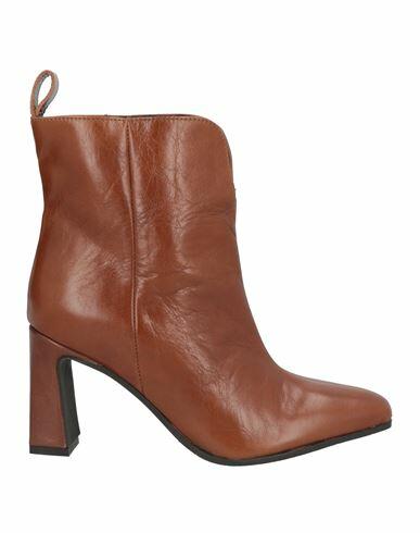 Carmens Woman Ankle boots Brown Leather Cover