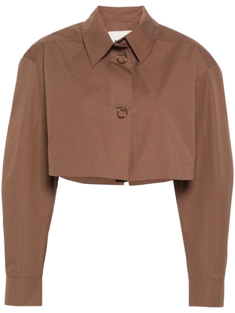 AERON Thurman cropped shirt - Brown Cover