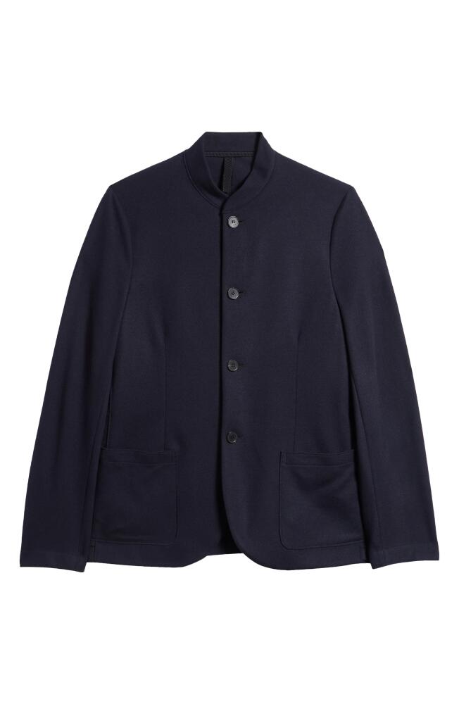 Harris Wharf London Felted Wool Button-Up Jacket in Navy Blue Cover