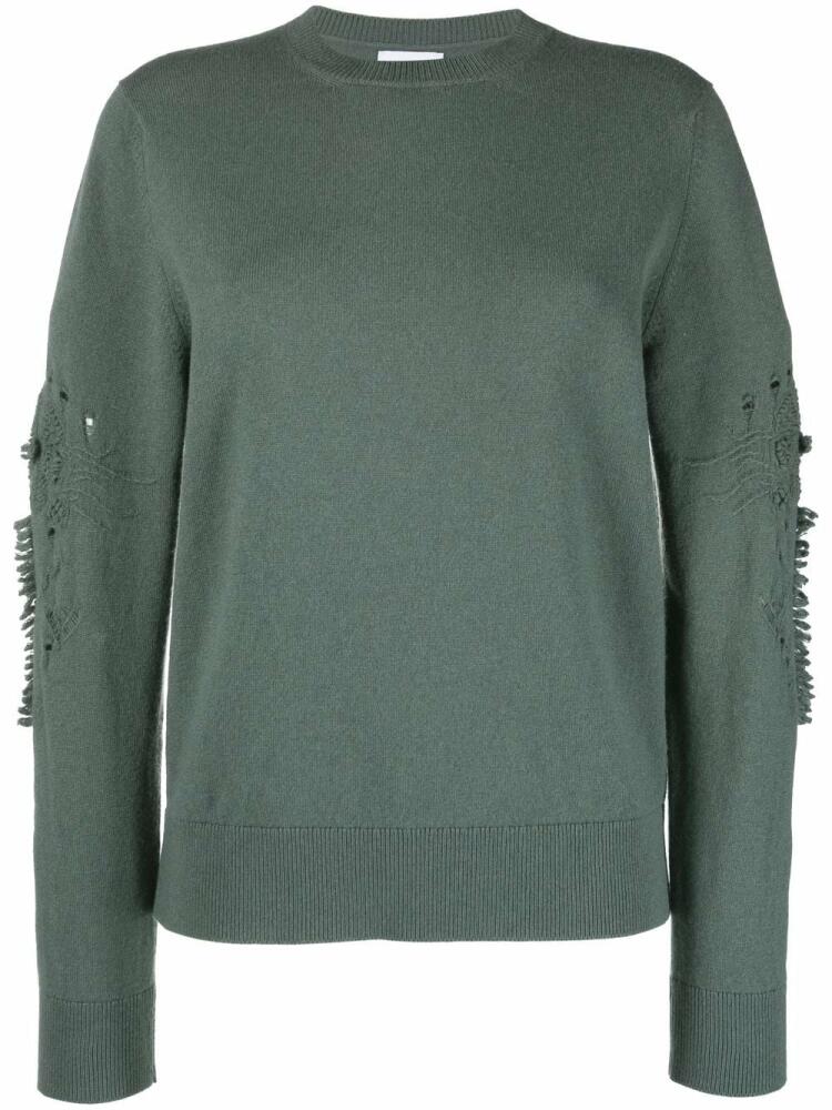 Barrie round-neck cashmere jumper - Green Cover