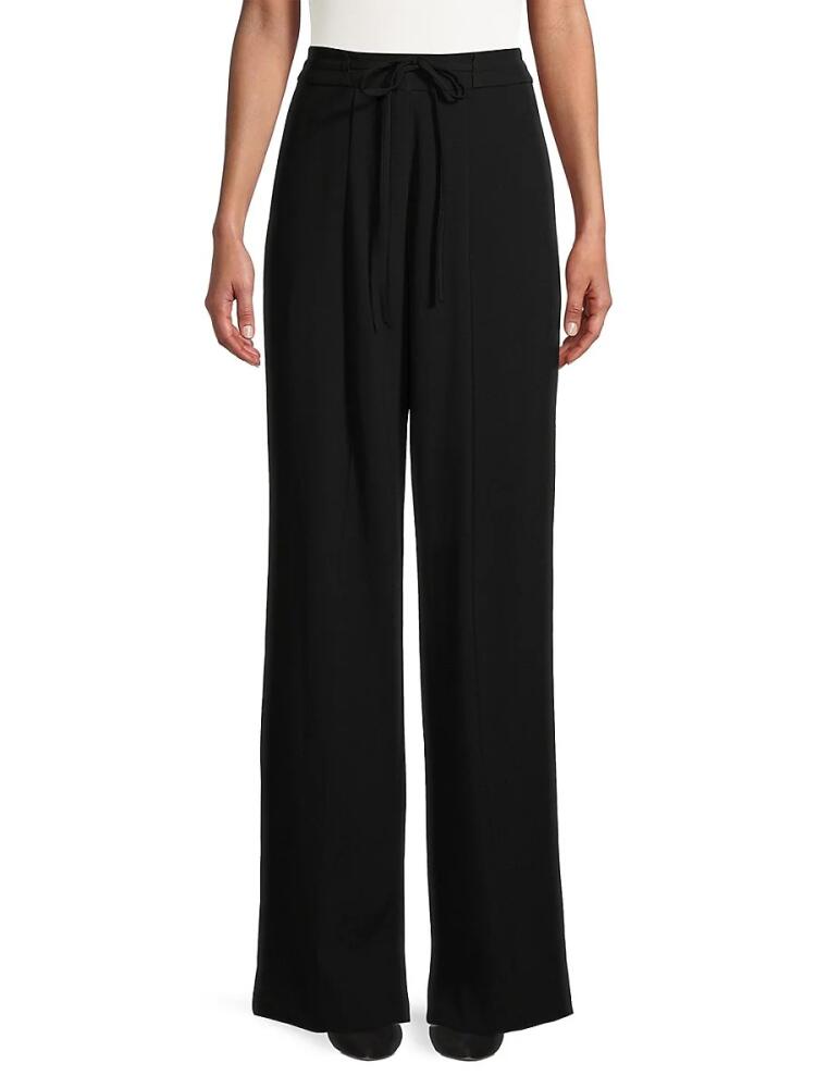 Jason Wu Women's Pleated Drawstring Wide Leg Pants - Black Cover