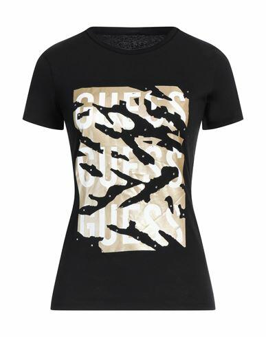 Guess Woman T-shirt Black Cotton Cover