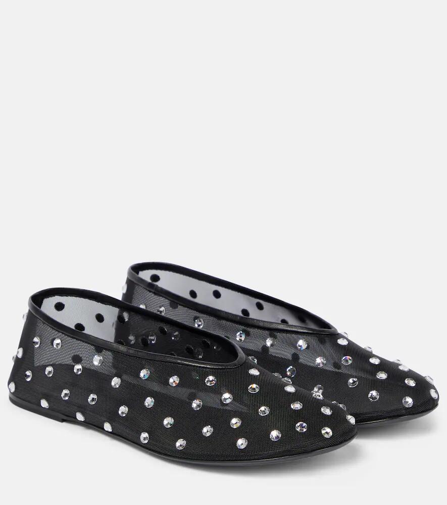 Khaite Marcy crystal-embellished ballet flats Cover