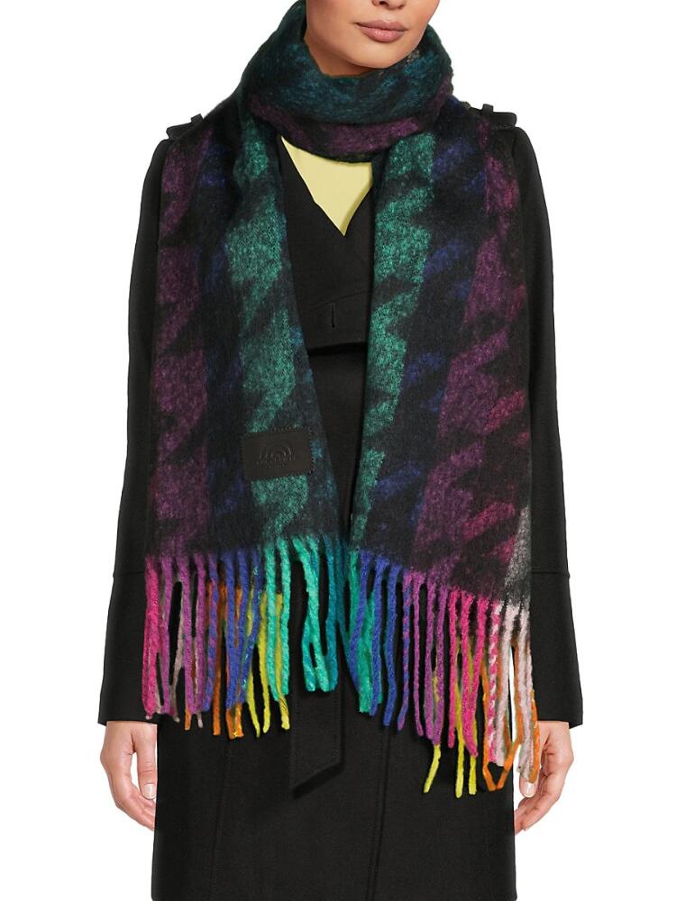 Kurt Geiger London Women's Colorblock Tassel Hem Scarf - Rainbow Cover