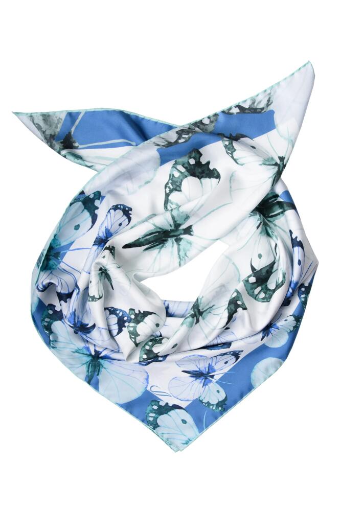 Elizabetta Farfalla - Hand Rolled Silk Foulard for Women in Aquamarine Cover