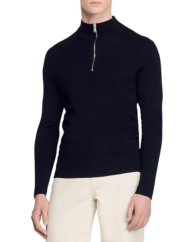 Sandro Wool Half Zip Sweater Cover