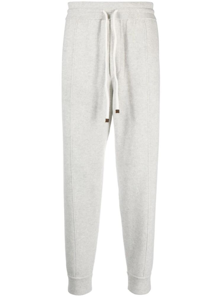 Brunello Cucinelli cashmere track trousers - Grey Cover