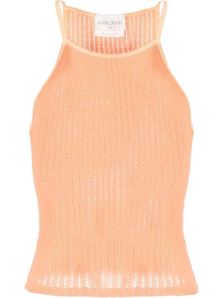 Forte Forte speckle-knit tank top - Orange Cover