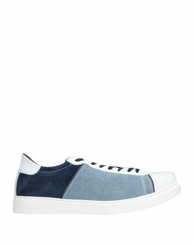 Alberto Guardiani Man Sneakers White Soft Leather, Textile fibers Cover