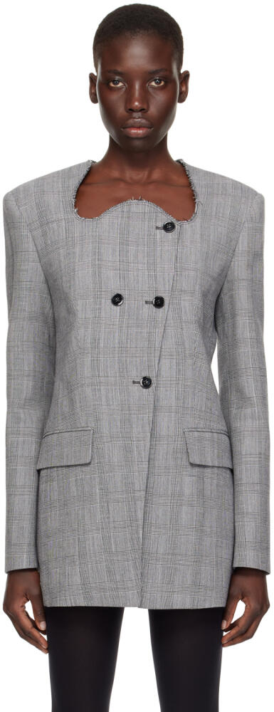 Recto Gray Glen Check Blazer Cover