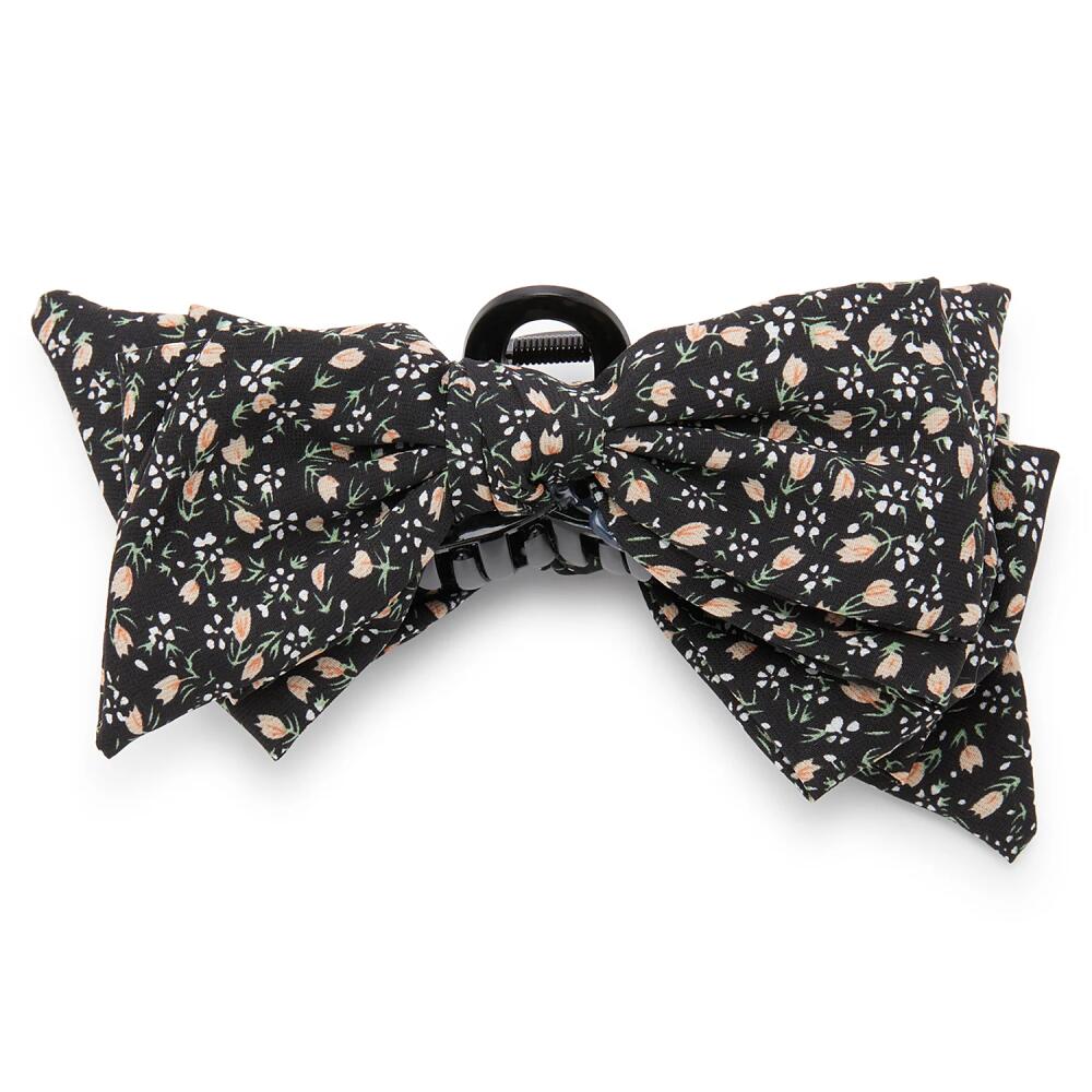 Kelly & Katie Ditsy Bow Hair Clip | Women's | Black/Multicolor Floral Print Cover