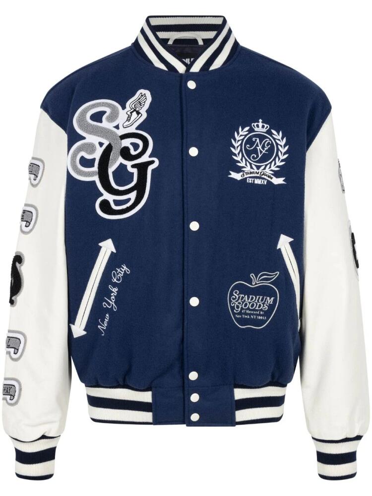 STADIUM GOODS® "NYC" wool varsity jacket - Blue Cover