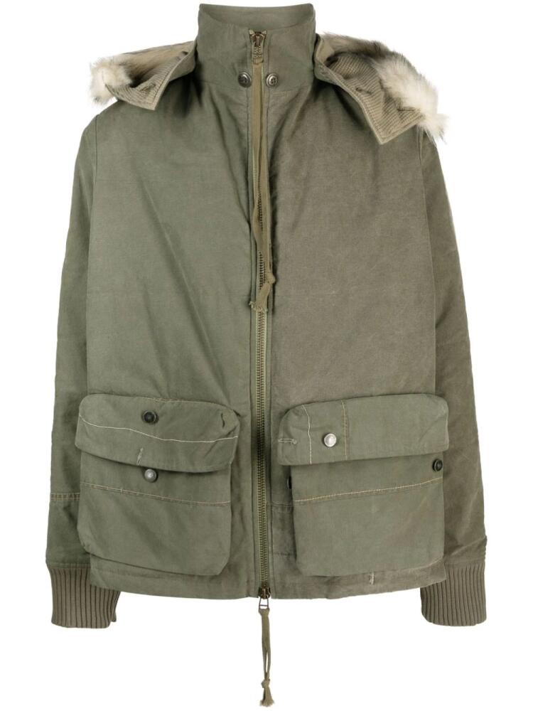 Greg Lauren Army Tent Retro zip-up jacket - Green Cover